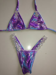 Purple and Pink Crystal Bikini