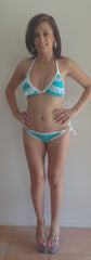#b016 Spandex Padded Frill Bikini/Brazilian