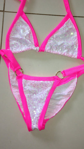 #b025 Sequin and Spandex Bikini/Brazilian