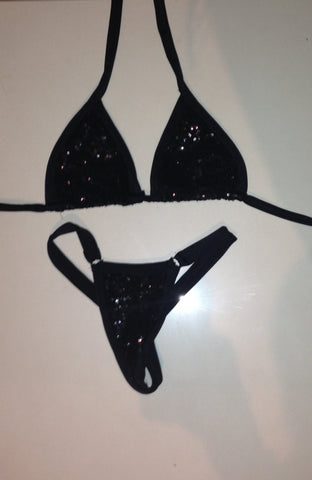 #b033 Sexy Sequin Bikini