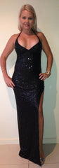 Black Sequin Dress