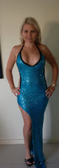 Blue Sequin Gown