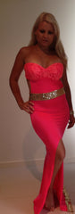 #g002 Spandex , Lace and  Sequin Gown.