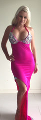 #g003 Bra,Sequin and Spandex Gown