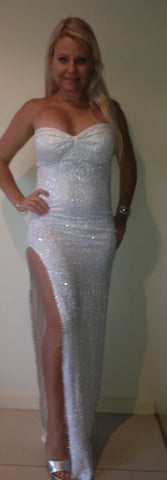 White Sequin Gown